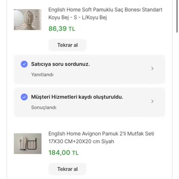 English Home Siparişimi İptal Etti