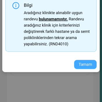 MHRS (Merkezi Hekim Randevu Sistemi) Çene Cerrahisi Randevu Alamama