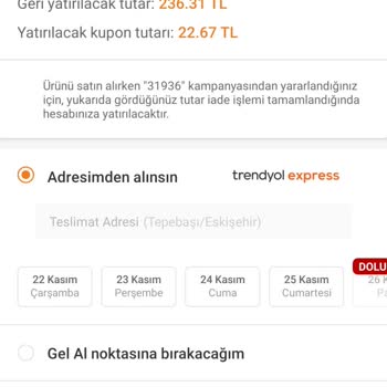 Trendyol Kuponumu Geri Vermedi