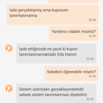 Trendyol Kuponumu Geri Vermedi