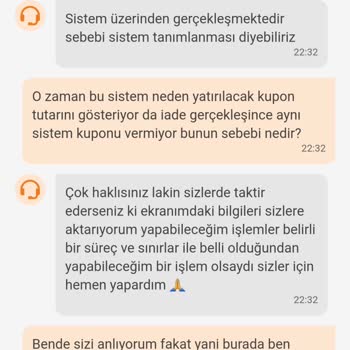 Trendyol Kuponumu Geri Vermedi