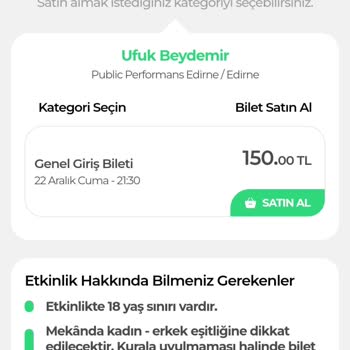 Bubilet Konserde Kampanya Bilgisi Yanıltıcı Olabilir