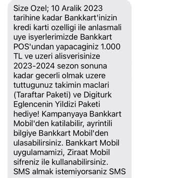 Ziraat Bankası Bankkart Digiturk Taraftar Paketi Kampanyası