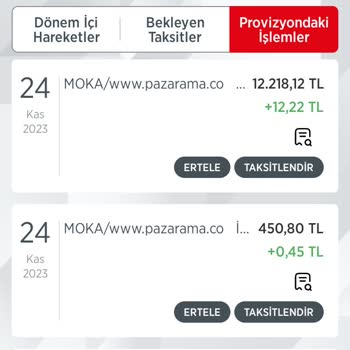 Pazarama Kredi Kartımdan İzinsiz Para Çekildi!