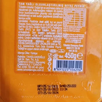 Tahsildaroğlu Beyaz Peynir Bozuk Çıktı