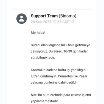 Binomo Para Çekme Sorunu