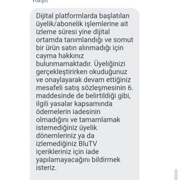 Blu TV Vermediği Hizmetin Parasını İstiyor