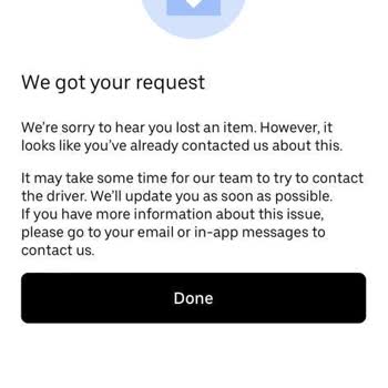 Uber Kaybolmuş Ürün İadesi