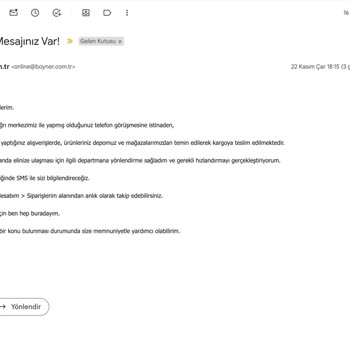 Boyner Ürünümü Kargoya Vermedi!