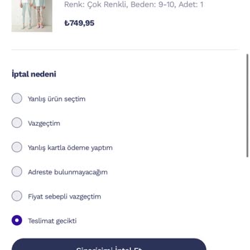 Penti Siparişi Teslim Etmiyor