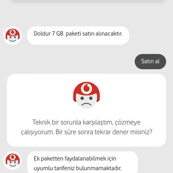 İnternet Ek Paket Vodafone