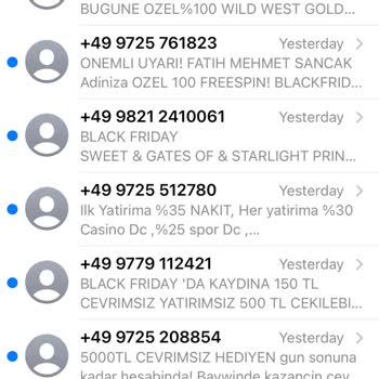 Vodafone Bahis Mesajları İzinsiz