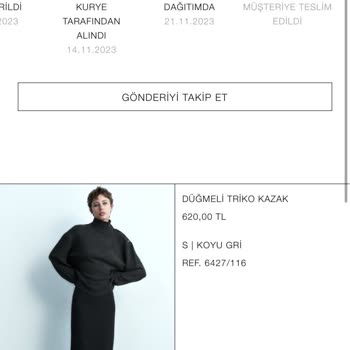 Zara Teslim Edilmeden İadesi Gönderildi