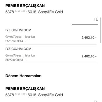 H&M! Ödeme Hatası!