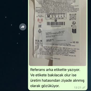 Zara Ürünümün Sadece Kutusunu Göndermiş, İçerisinde Ürün Yok