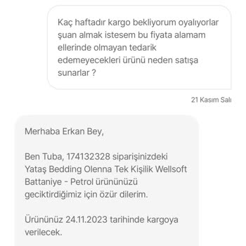 Yataş 1 Aydır Ürünümü Göndermiyor