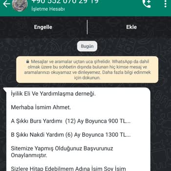 İyilik Eli Ve Dayanışma Vakfı Bursundan Haberim Yok
