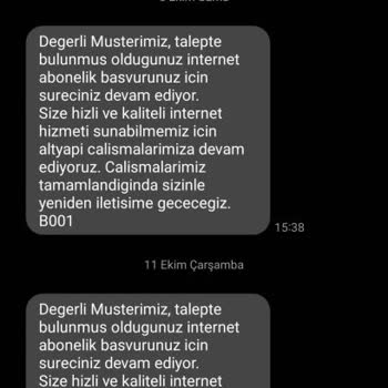 Antalya Korkuteli Merkezde Türk Telekom Altyapı Hizmeti Alamıyorum