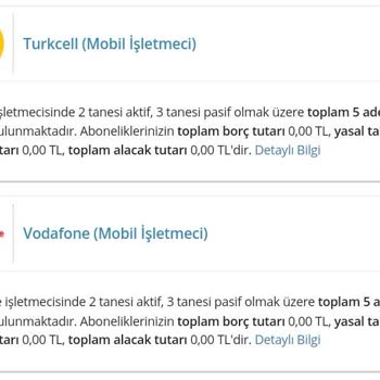 Vodafone Hat Taşıma/ GSM Üzerinde Borç