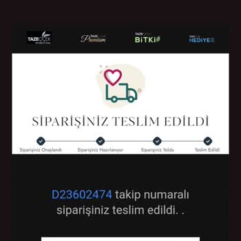 Taze Çiçek (tazecicek.com) Teslim Edildi Denilip Edilmeyen Sipariş