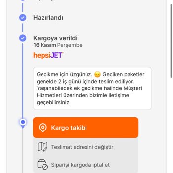 hepsiJET Anadolu TM Kaybolan Kargo. 16 Kasımdan Beri Gelmiyor!