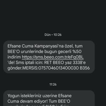 Beeo İstenmeyen Mesajlar