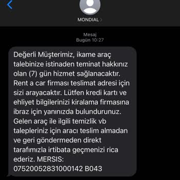 Neova Sigorta İkame Araç Sorunu