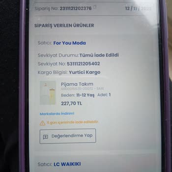 LC Waikiki Tümü İade Edildi. Bilgim Dışında Gerçekleşen Bir Durum