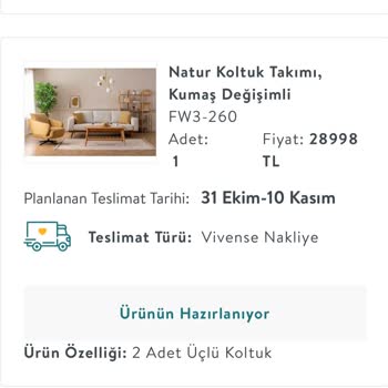 Vivense Ürünümün Belirtilen Tarihlerde Teslim Edilmemesi