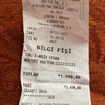 Taşpınar Alışveriş Merkezleri Taşpınar Fatura Göndermiyor