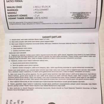 Polosmart Şarj Soketi Kırılan Akıllı Bileklik