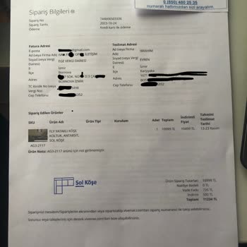 Vivense Üretildi Denen Koltuğumun Üretilmemiş Olması.