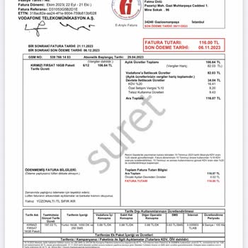 Vodafone İstemediğim Halde Mevcut Tarifemi Değişti