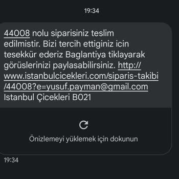 İstanbul Çiçekleri Sipariş Alıcıya Ulaşmadı