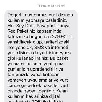 Vodafone Paket Tanımlama, Yurt Dışı Sinyalini Paket Tutarıyla Faturalandırma