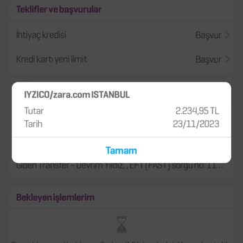 Zara Fazla Para Çekimi