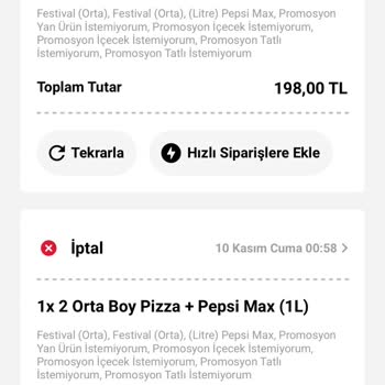 Pizza Hut İade Tutarı Yatırmıyor
