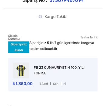 Fenerium Teslim Edilmeyen Sipariş Hk.