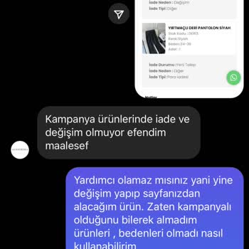 Şehrimoda Butik Değişim İade Kabul Etmiyor, Ürünler Elimde Kaldı