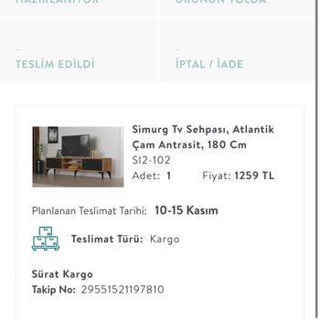 Vivense Ve Sürat Kargo Ürünümü Hala Teslim Etmedi!