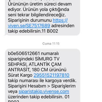 Vivense Ve Sürat Kargo Ürünümü Hala Teslim Etmedi!
