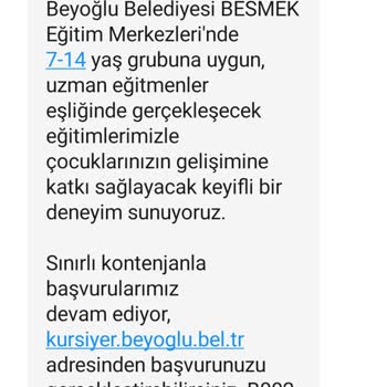 Beyoğlu Belediyesi Mesajları