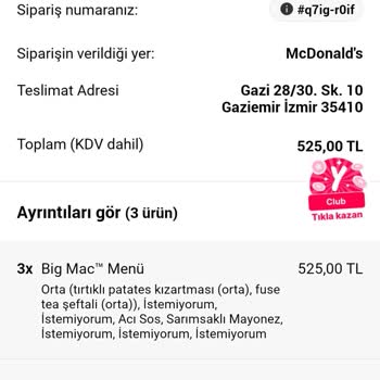 McDonald's Eksik Sipariş, Dikkatsiz Kurye!