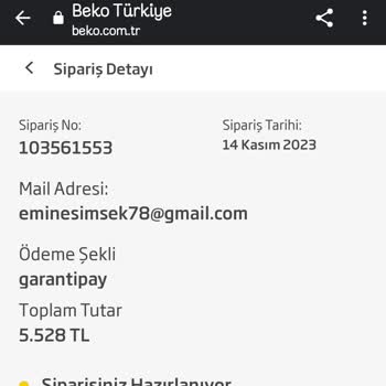 Beko Ürün Teslimatının Gerçekleşmemesi