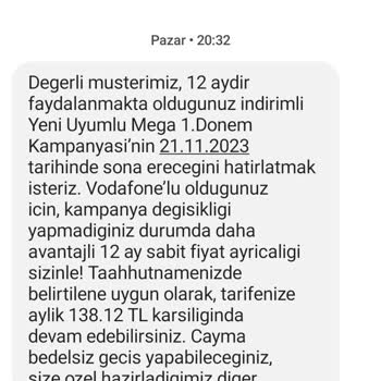 Vodafone 2. 12 Ay Taahhüt İptali