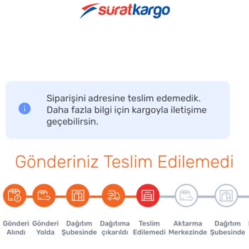 Sürat Kargo Kargomu Teslim Alamıyorum