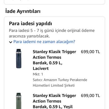 Amazon, Siparişimi İade Etmediğim Halde İade Etmişim Gibi Göstermesi