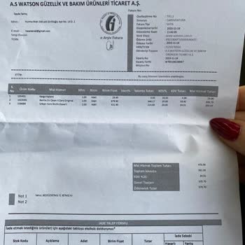 Watsons Ürünüm Yanlış Gönderildi