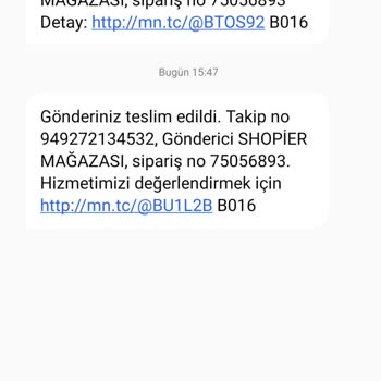 MNG Kargo Sipariş Teslim Edildi Mesajı