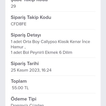 Domino's Pizza Keyfi Sipariş İptali, Pişmanlığı